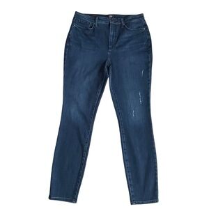 NYDJ Ami Skinny Jeans Women’s Size 12 High Rise Blue Denim Distressed Classic